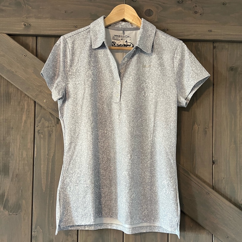 Nike Golf Polo | Gray & White | M